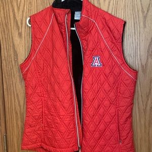 University of Arizona faux fur lined quilted vest women’s size XL